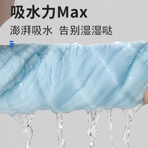 หมวกคลุมผมสำหรับผู้หญิง ผ้าคอรัลฟลีซ 28x75 ซม. แห้งเร็ว สีพื้น ใช้ในบ้าน - Product Image 5