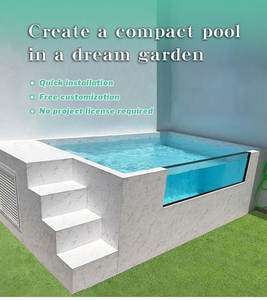 <span class=keywords><strong>Mini</strong></span> Resort al aire libre <span class=keywords><strong>Jacuzzi</strong></span> y Swim Spa Pequeña <span class=keywords><strong>piscina</strong></span> enterrada de fibra de vidrio con <span class=keywords><strong>piscina</strong></span> de inmersión de madera para niños Familias - Product Image 6