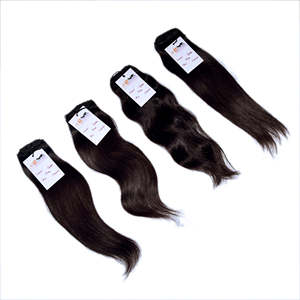 ผมต่อแบบเวอร์จิ้นบราซิลแท้ 100% ขายส่งแบบเป็นมัด ผมแท้จากผู้บริจาคคนเดียว คุณภาพสูงสุด ผมต่อจากวัดอินเดีย - Product Image 2