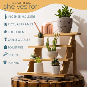 Étagère en bois multi-fentes OEM fête alimentaire et artisanat présentoir en bois support de café présentoir en bois - Product Image 5