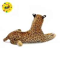 Juguete de peluche realista de leopardo, juguete de peluche de leopardo de simulación de gran tamaño