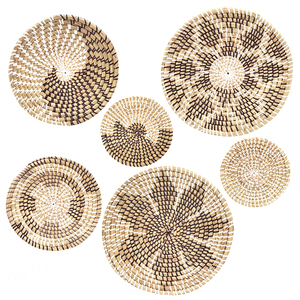 Décoration Murale En Paille Tissee Panier Plat Verser Murale Tresse Jonc De Mer Dinterieur Haut Gamme Objets La <span class=keywords><strong>Maison</strong></span> - Product Image 6
