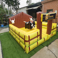 Machine de rodéo gonflable populaire avec tapis de glisse pour la location commerciale - Utilisation intérieure/extérieure pour enfants et adultes