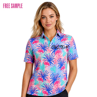 Créez votre marque : Polo de sport de haute qualité UPF50+ pour femme, imprimé, avec logo personnalisé, séchage rapide, idéal pour le golf