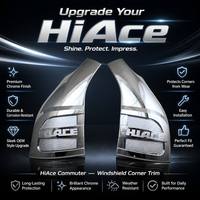 Accessoires en plastique ABS chromé pour coins avant de Toyota Hiace Comunter 2006-2018 – Cache-coins avant