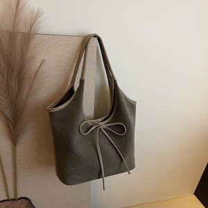 Sac fourre-tout tendance pour femme, mat, grande capacité, en PU, avec fermeture éclair, style rétro, deux poignées, doublure en polyester, sac à bandoulière urbain - Product Image 5