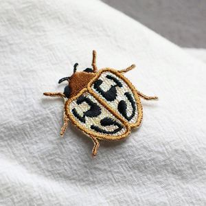 New High Quality Self Sticker Exquisite Embroidery Lifelike Cute Insect Ladybug Patch for Decoration - Product Image 5