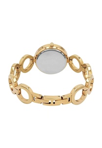 Reloj de pulsera <span class=keywords><strong>para</strong></span> <span class=keywords><strong>mujer</strong></span>, de acero inoxidable, movimiento de cuarzo, diseño impermeable, color dorado. - Product Image 3