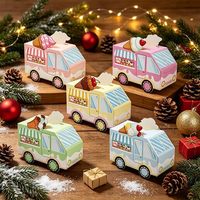 5 boîtes à friandises en forme de camion de crème glacée pour fêtes d'été, idéales pour les cadeaux et les bonbons de la fête à thème 'Candyland'
