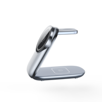 Station de charge magnétique sans fil 3-en-1 pour montre, version mise à jour, support de charge rapide magnétique trois-en-un, station de charge de bureau