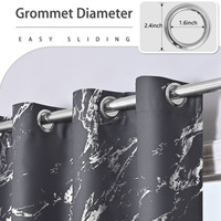 Rideaux occultants isolants à œillets imprimés dorure à chaud, haute occultation (70%-90%), en polyester pour chambre et salon