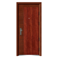 Porte coupe-feu de sécurité en acier de style européen moderne pour la maison entrée principale extérieure conception de portail en acier inoxydable avec serrure intelligente