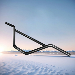 Funsea 740mm đen CP zeus2 Cruiser BMX tay lái 22.2mm chromoly 4130 gốc cho diễn viên đóng Thế cưỡi và bánh xe Thủ Thuật - Product Image 2