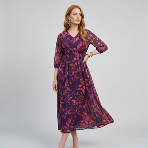 Abito Casual Floreale da Donna, Elegante Outfit Estivo Boho per Vacanze, Feste e Gite Giornaliere - Product Image 1