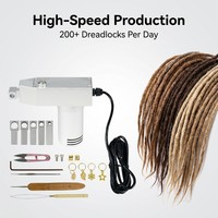 Machine à dreadlocks électrique en acier inoxydable, portable, automatique, outil de fabrication de dreadlocks, crochet pour tresses, salon de coiffure