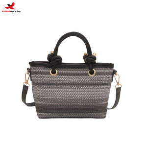 2026 Vintage <b>Large</b> Capacity Striped Woven <b>Bag</b> for Women Messenger <b>Bag</b> <b>Beach</b> <b>Bag</b> Summer Bohemian Handbag RTS Bulk Mixed Order - Product Image 1