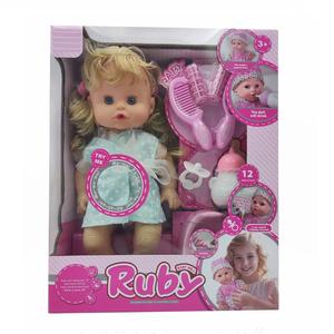 Ksf सबसे ज्यादा बिकने वाला 12 इंच लड़की खिलौने समारोह लड़की गुड़िया मजेदार पीप और विनाइल पीट डोल खिलौना - Product Image 4