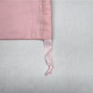 Pochette en toile rose recyclable, sac en coton écologique avec cordon de serrage pour la protection contre la poussière - Product Image 3