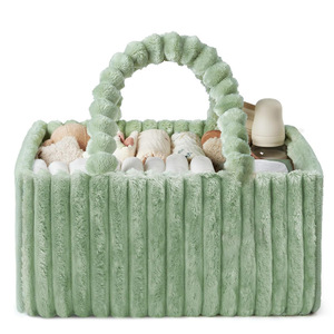 Organisateur de couches en stock, panier de rangement pour <span class=keywords><strong>table</strong></span> à langer, lingettes, peluche, grande capacité, pliable, portable, solide - Product Image 5