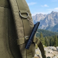 Pena Multifungsi Teleskopik 4-in-1 untuk Kelangsungan Hidup Darurat dengan Peluit Desibel Tinggi, Senter LED, Gantungan Kunci Plastik untuk Berkemah dan Mendaki