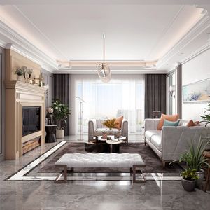 أثاث غرفة معيشة بتصميم عصري على الطراز الأوروبي، مبيعات مباشرة من المصنع، أثاث فاخر مخصص للمنزل بالكامل - Product Image 3