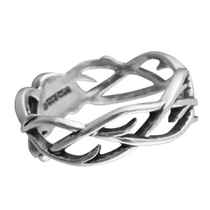 oxidized 925 sterling silver crown of thorns Ring