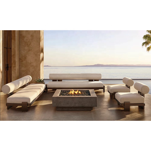 Sofá de Exterior de Gran Venta para Hotel y Villa, Lujoso Sofá de 3 Plazas de Aluminio con Respaldo Redondo para una Relajación Elegante - Product Image 1