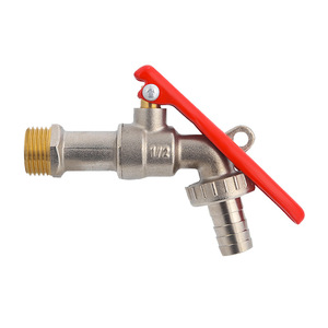 Converse Brass Faucet 1/2 In <b>Threaded</b> Lockable Outdoor Garden Hose Connector Durable Water Valve - Product Image 1