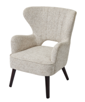 Fauteuil de repos moderne en tweed beige avec un design élégant, respectueux de l'environnement, axé sur le confort, doté d'un tissu de haute qualité