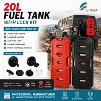 Bidon de carburant verrouillable de 20 L pour SUV, Jeep, Pick-up, Argo, VTT, compatible CE EPA CARB, anti-déversement, en HDPE, pour les aventures tout-terrain