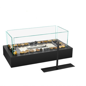 <strong>Rectangular</strong> Carbonization Stoves <strong>Outdoor</strong> Portable Firepit Indoor Tabletop <strong>Fireplace</strong> for Patio Balcony Living Room Table - Product Image 1