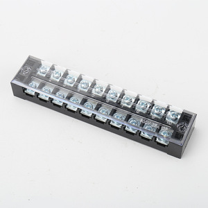 TB-25A/10P <b>Terminal</b> Block 10-Slot Screw Type Fixed Fence Quick Connect Parallel Connector Copper Contact 25A 11-20 AWG - Product Image 4
