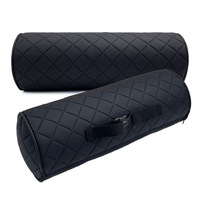 Coussin de tête de voiture multifonctionnel en cuir marron de luxe, coussin de nuque en mousse à mémoire de forme, ventilation, imperméable, couleur unie Huihou