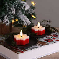 Bougie LED en cire de paraffine 3D à flamme de Mermei - Télécommande - Alimentée par piles - Bougie chauffe-plat artisanale pour anniversaires et fêtes