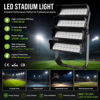 Lampu Sorot LED 250W Tahan Air IP65 Anti Karat Aluminium Bersertifikasi ROHS Kecerahan Tinggi untuk Stadion Olahraga 15-90 Beam