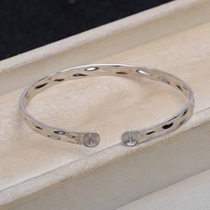 S925 <b>Silver</b> Double <b>Pearl</b> Small <b>Bracelet</b> for Women Handmade Classic Style 8-12 <b>Pearl</b> Empty Tray DIY Jewelry Accessories 4792 - Product Image 3