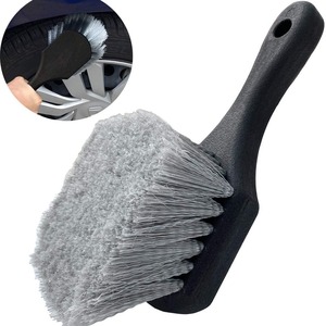 Car Tire <b>Brush</b> Short Handle Gray Plastic <b>For</b> Wheel Rim <b>Cleaning</b> - Product Image 4