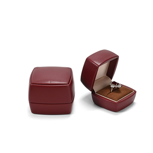Caja de Embalaje para Collares y Anillos FANXI, Cajas de Joyería de Microfibra, Caja de Embalaje de Joyería de Cuero Personalizada con Logotipo - Product Image 5