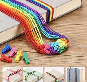 ยางยืดถักทอโพลีเอสเตอร์ 100% ปรับสีรุ้ง/สีตามสั่ง มีสินค้าในสต็อก สำหรับเครื่องประดับผม ของใช้ในบ้าน และงานสิ่งทอ - Product Image 1