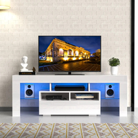 Haute Brillant Noir Nouveau Design Tv Stands avec Table Basse Led Tv Stand et Table Basse Ensemble