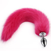Fausse fourrure bouchon queue de renard court dégradés violet rose petit plug anal cosplay sexe