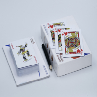 Cartes à jouer de poker en PVC lisse et imperméable imprimées avec logo personnalisé, papier de haute qualité, dans une boîte en plastique élégante