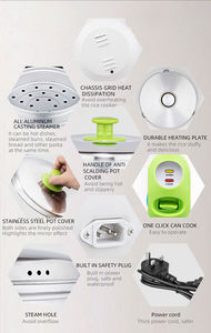 Malasia/Tailandia Venta caliente 0,6/1/1.5/1.8/2.2/2.8L Tambor eléctrico Olla <span class=keywords><strong>arrocera</strong></span> CE CB Personalizar Olla <span class=keywords><strong>Arrocera</strong></span> - Product Image 3