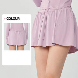 2024定制标志2合1女短裤裙子网球服健身房穿拉绳防晒网球裙 - Product Image 5