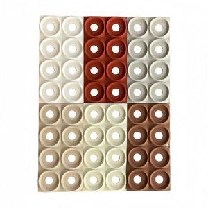 Panneau mural géométrique 3D de style traditionnel, insonorisant, en pierre PU, placage de roche, château, composant en polyuréthane, décoration murale de salle de sport - Product Image 2