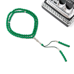 Muslim Green 6mm Tasbeeh Tasbih 99pcs Arab Islamic Prayer Beads Spherical Religious Style <strong>Ball</strong> <strong>Bracelet</strong> Rosary Tesbih - Product Image 4