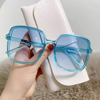 Nouvelles Lunettes de Soleil Oversize Fashion 2024 avec Logo Personnalisé, Verres Dégradés UV400, pour Femmes, Clou de Riz, Carrées, Vente en Gros
