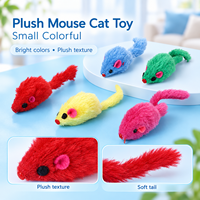 Jouet en peluche interactif pour chat en forme de souris, en fausse fourrure de lapin douce, avec son et pierre, vente en gros d'usine
