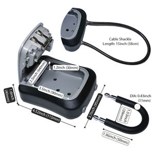 大容量キー安全ロックボックス、4桁の組み合わせコード、防水壁マウントキーホルダー - Product Image 5