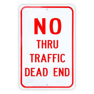 مخصصة 18 بوصة سميكة واقية من الصدأ الألومنيوم عاكس ومقاومة للأشعة البنفسجية لا دخول طريق مسدود تحذير حركة المرور علامات السلامة - Product Image 1